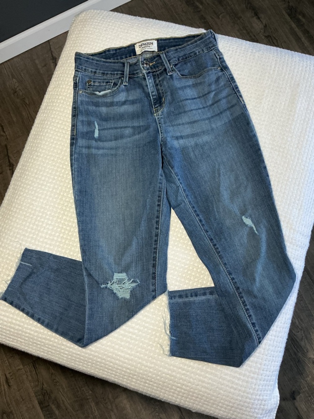 Denizen from Levi's Women's Medium Blue Distressed Skinny Jeans